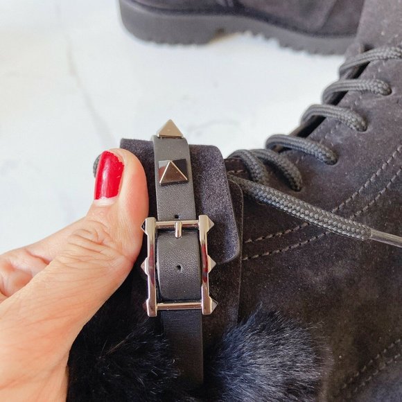 VALENTINO GARAVANI Rockstud Combat Ankle Boot Lace - Picture 10 of 10